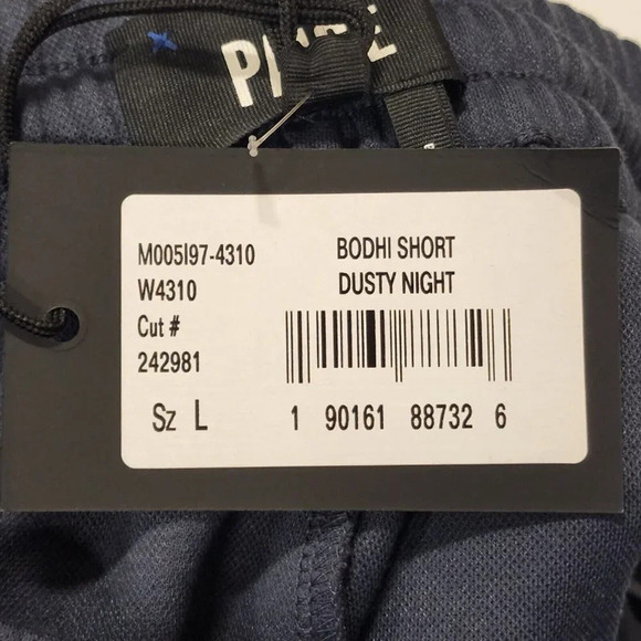 PAIGE‎ Bodhi Drawstring Pull On Sweat Shorts Navy Blue Men's Size L NWT - Picture 7 of 11